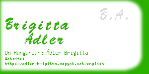 brigitta adler business card